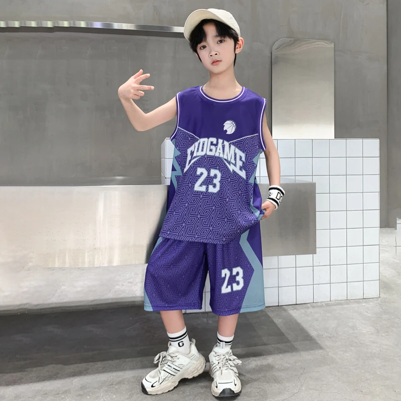 儿童篮球服套装男童男孩青少年春夏季训练服运动球衣背心队服球服