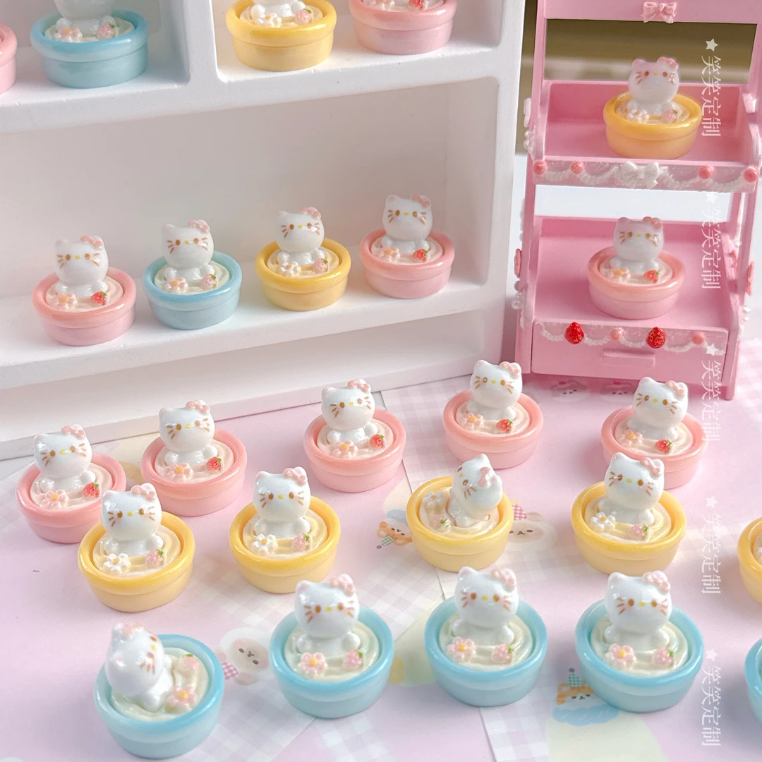 【笑笑定制—KT草莓酸奶碗】diy树脂小饰品/食完/手工摆件