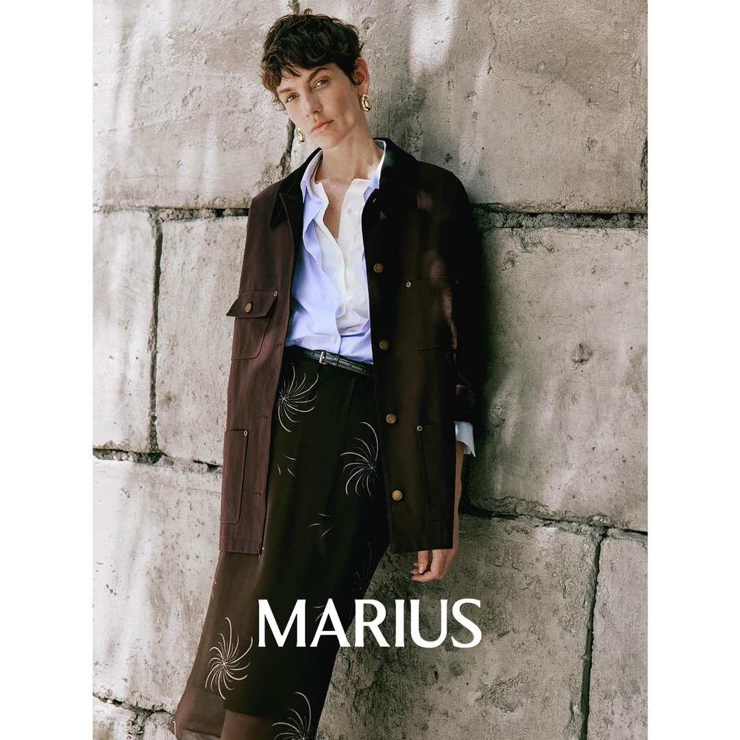 MARIUS“冒险家风衣版”老钱风高密棉廓形猎装夹克外套秋