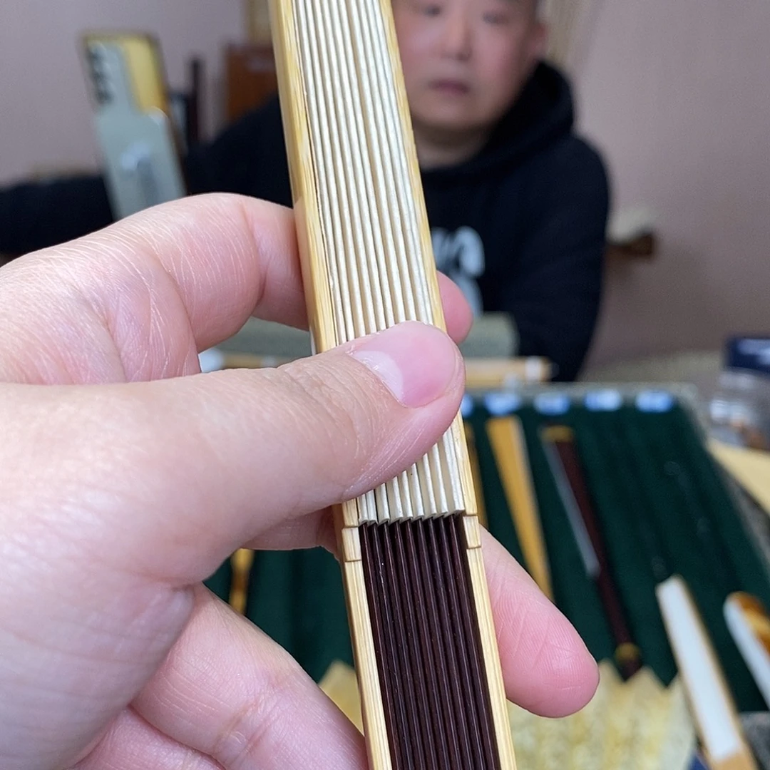 扇子帅***冰玉竹铲子折扇小叶小骨