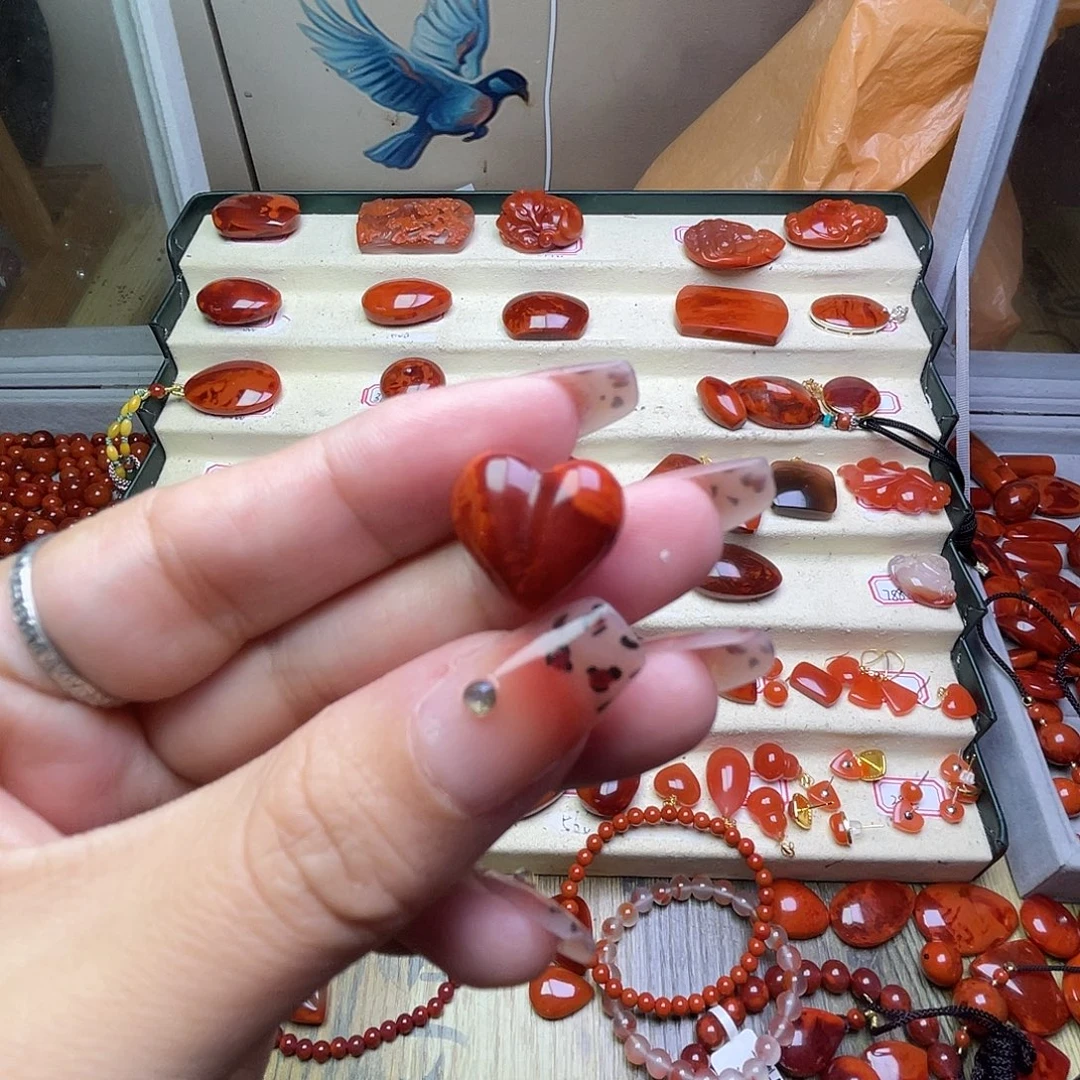 南红玛瑙未镶嵌吊坠原矿南红吊坠