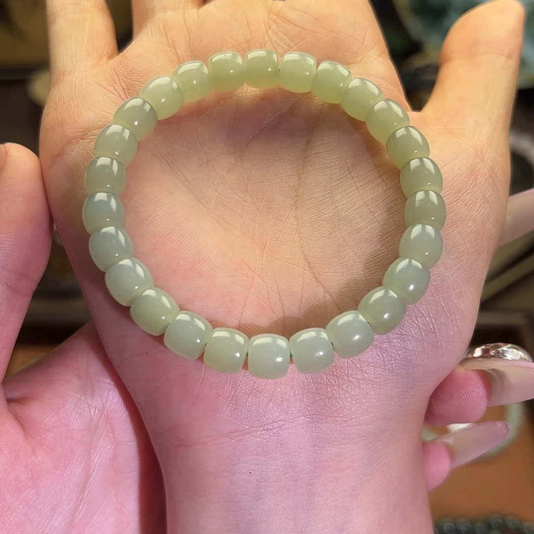 和田玉未镶嵌手链且末蓝