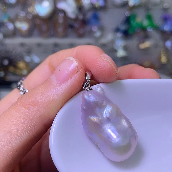 合金淡水珍珠颈饰16