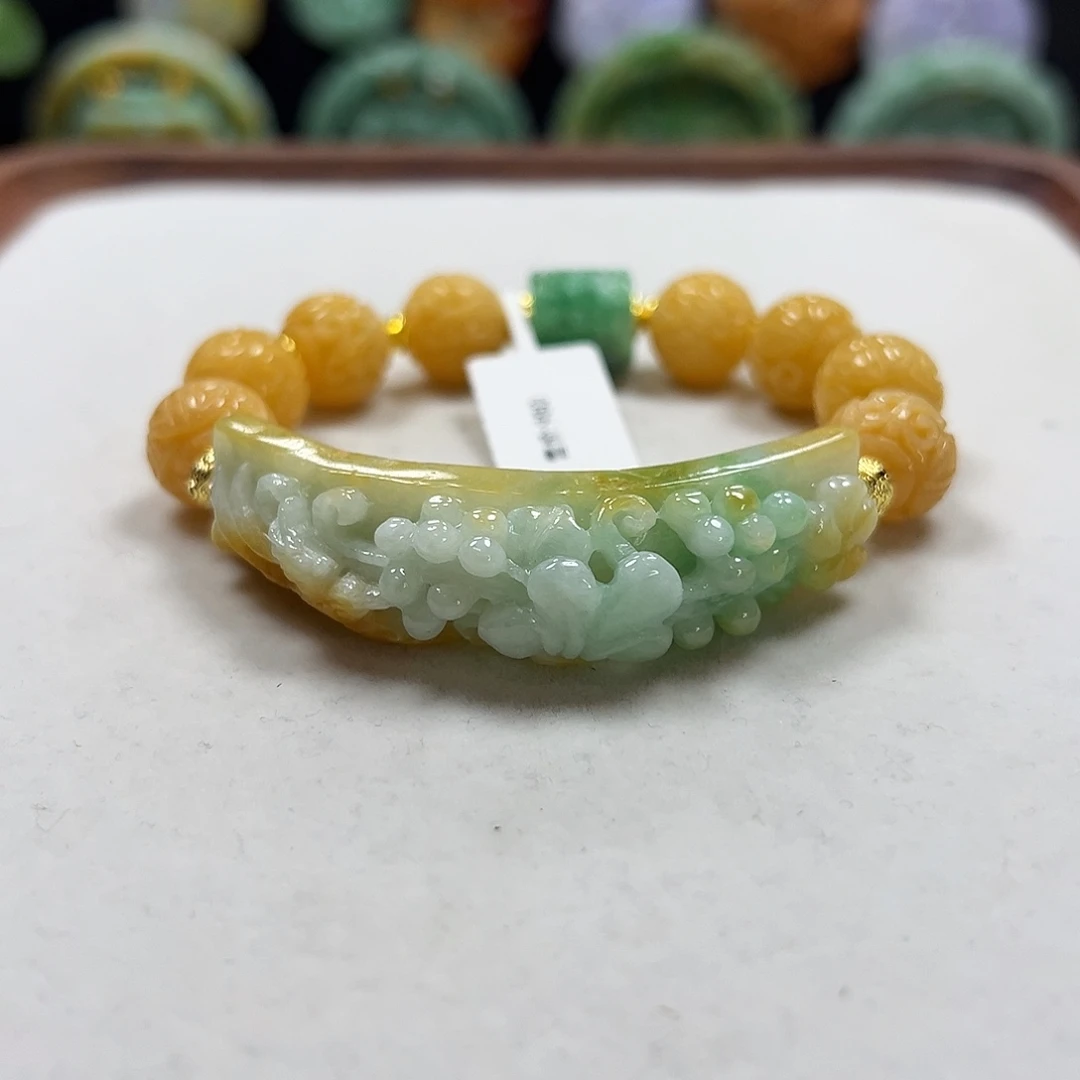 翡翠未镶嵌手链手牌