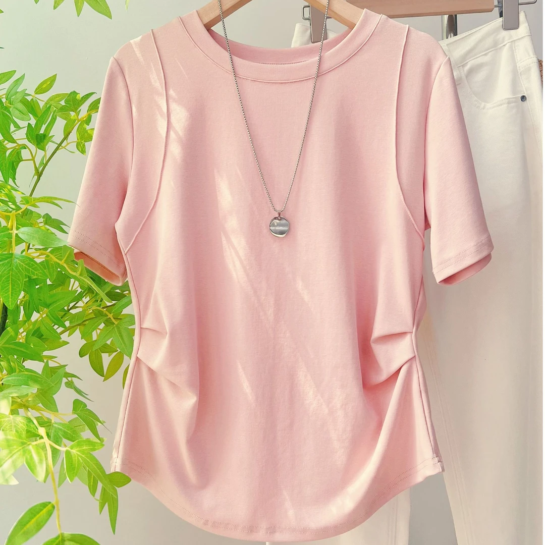 SPW私品味 立裁收腰显瘦纯棉T恤 GK1603AS