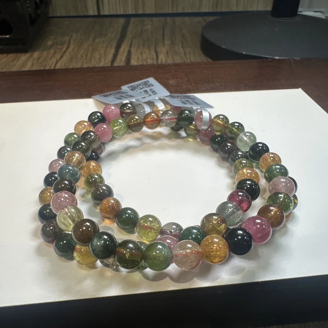 【书记甄选】天然碧玺单圈手链 多样性发一件 约5mm 6937CK