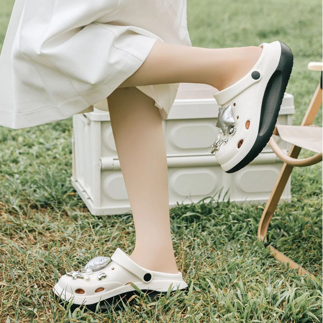 日常休闲包头舒适镂空甜美洞洞鞋外穿学生防滑凉拖鞋1311133