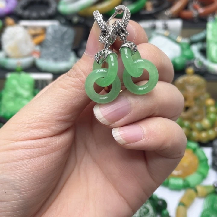 翡翠未镶嵌颈饰耳坠40