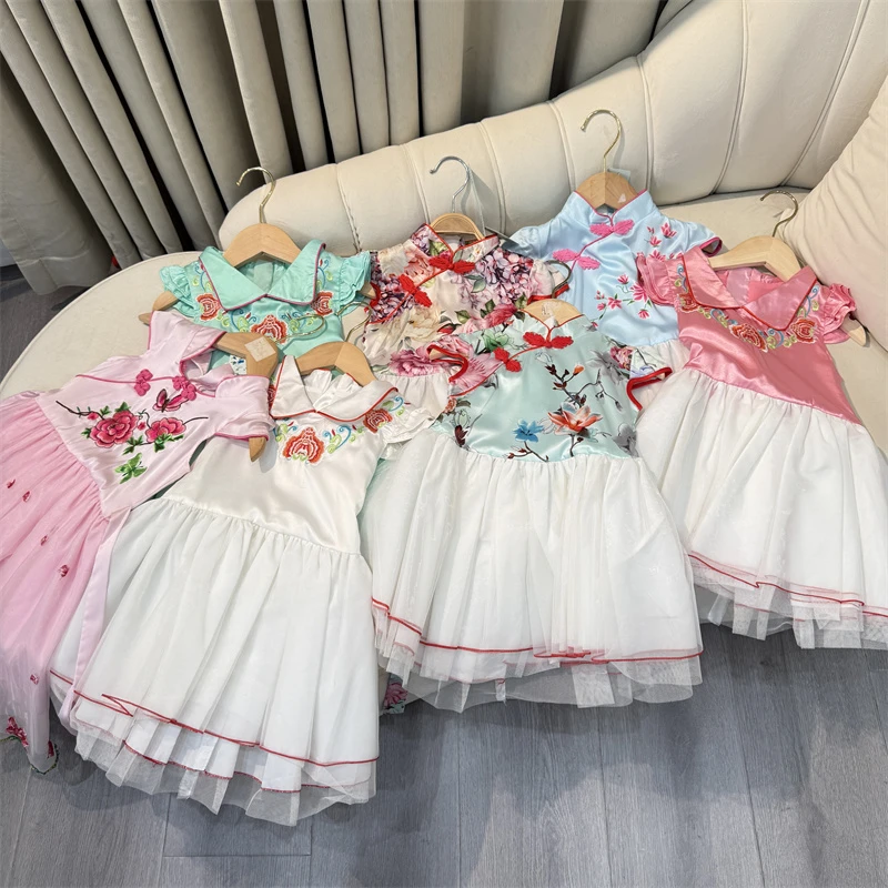 （3条装 款式颜色任发）408女童时尚休闲旗袍裙-29D1