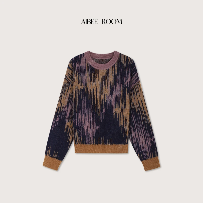 ABIEE ROOM 幻彩晕染织纹圆领轻衫 A925Z19799