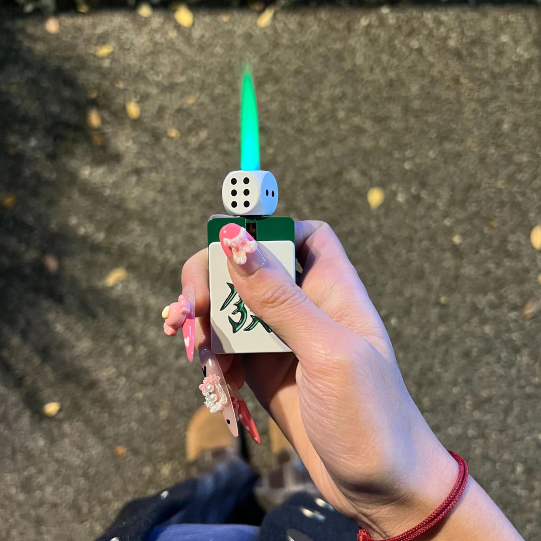 【酷鼠火机】旋转骰子麻将立体造型防风打火机潮玩创意解压金属