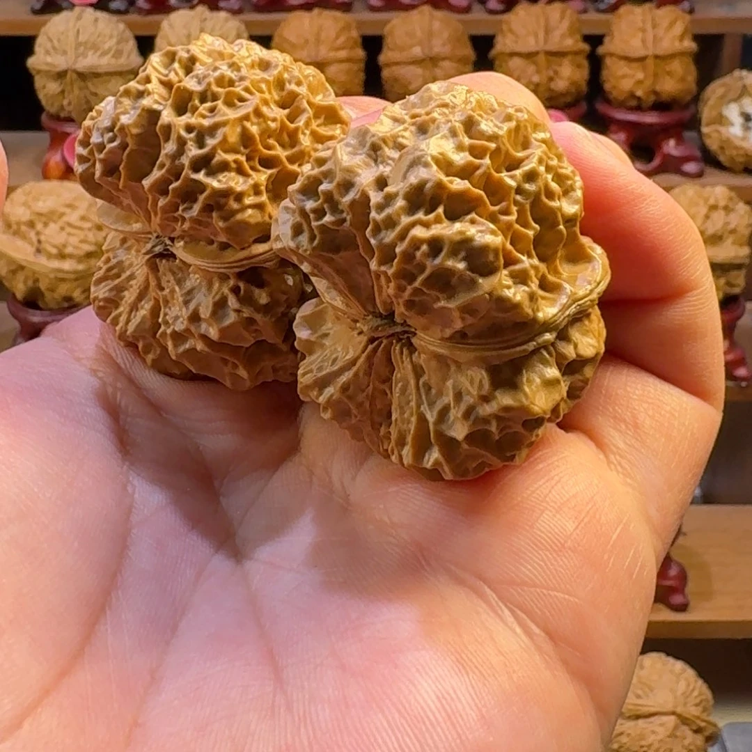 铁核桃把件凹底龙纹古蟾43尺