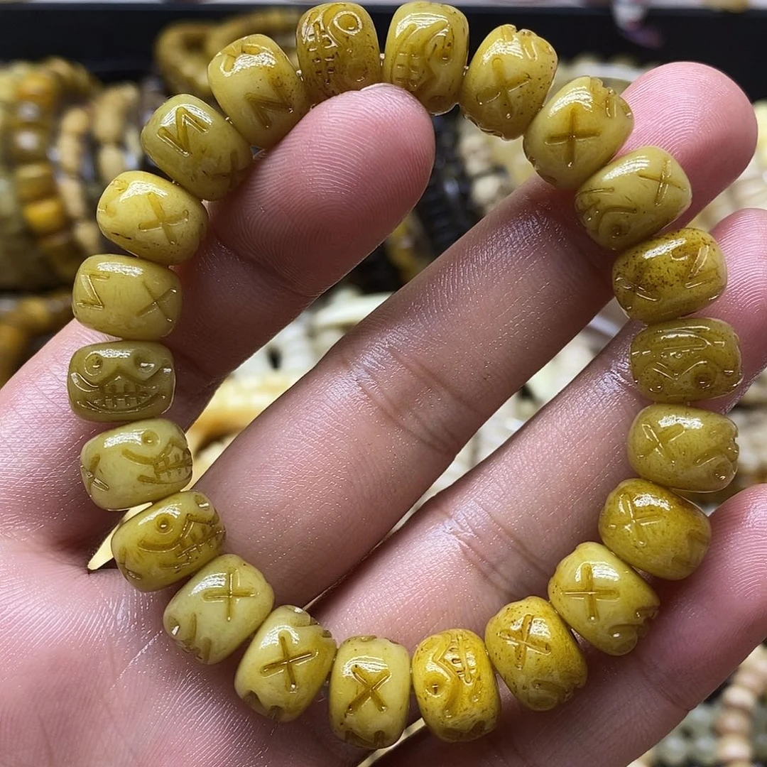 小***吕牛骨手串/手链精美人工养殖牛骨