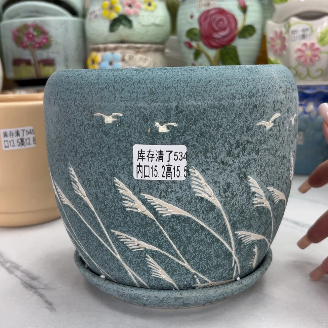 @夏西陶瓷花盆@@5534