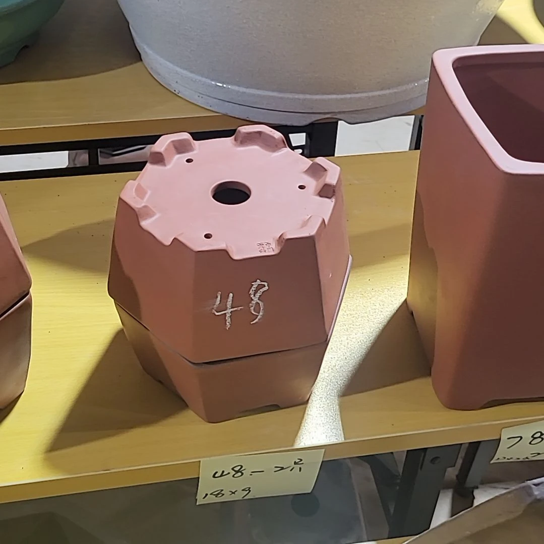 紫砂直角六方二件套小号一对