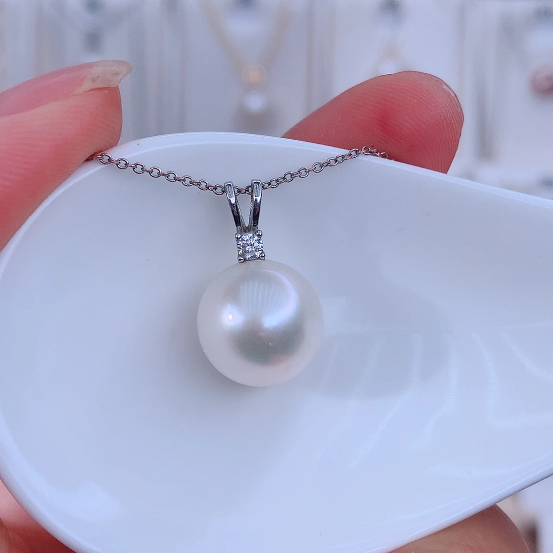 淡水珍珠银S925镶嵌颈饰