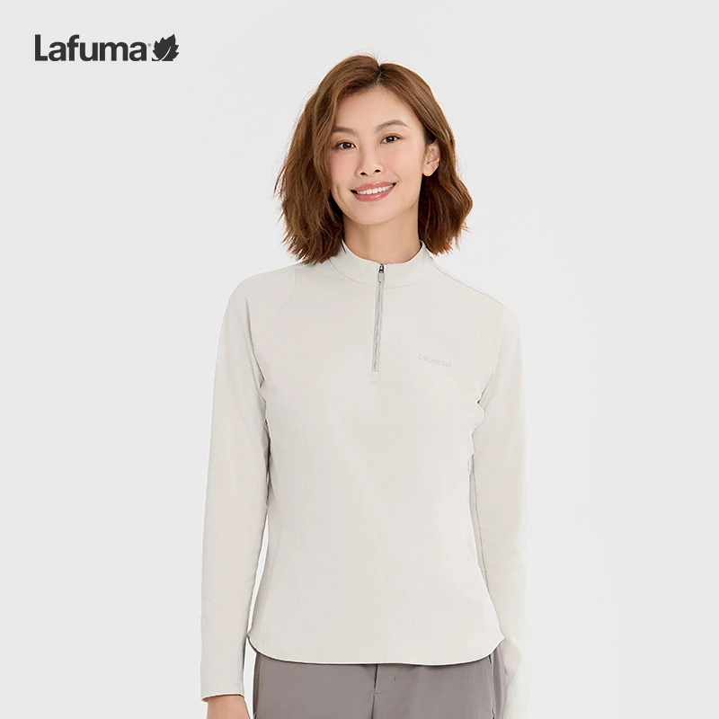 LAFUMA乐飞叶户外25春季吸湿速干长袖女半拉链防晒打底LFTS5AL11