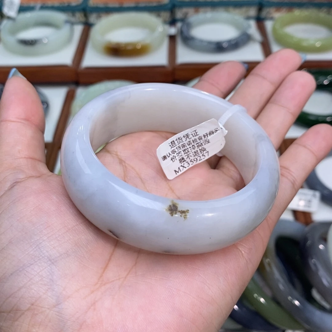 和田玉未镶嵌手镯和田玉且末青花5657