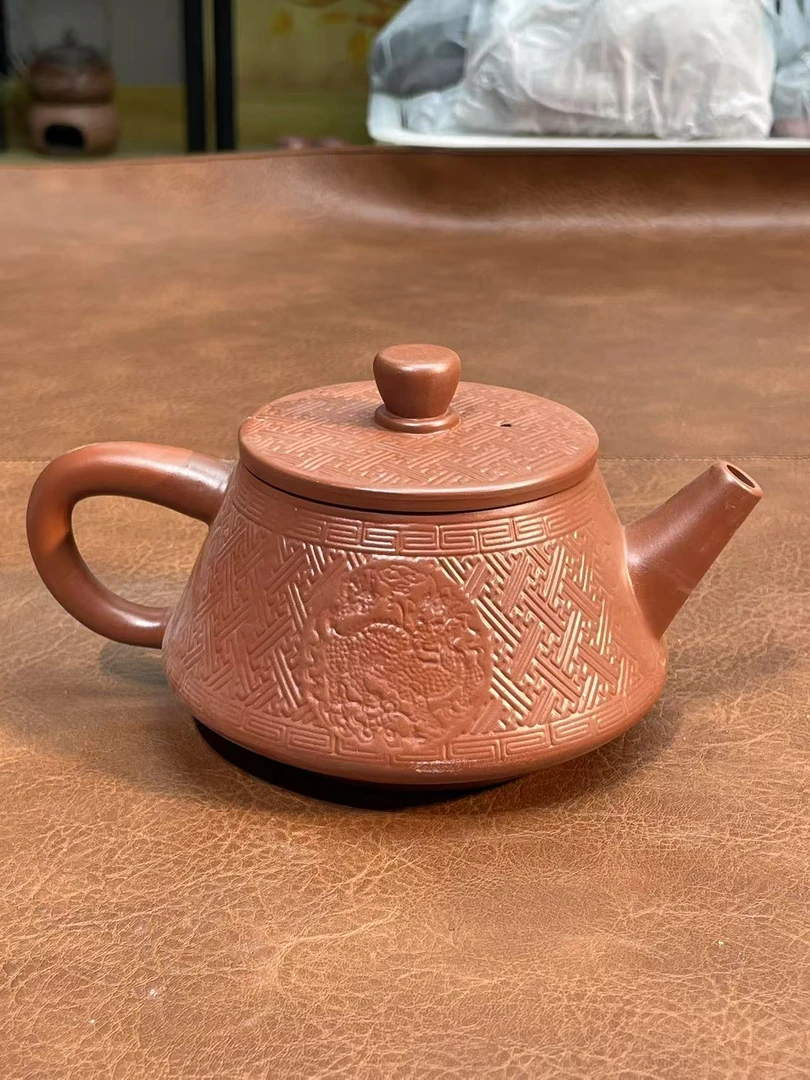 莉火火茶器 红泥紫砂跳刀-【腾龙-石瓢壶】-5613（直播专享）