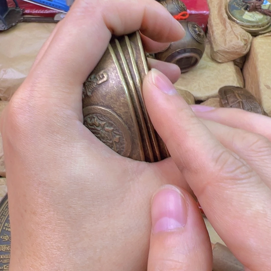 原矿风磨铜招财进宝4个