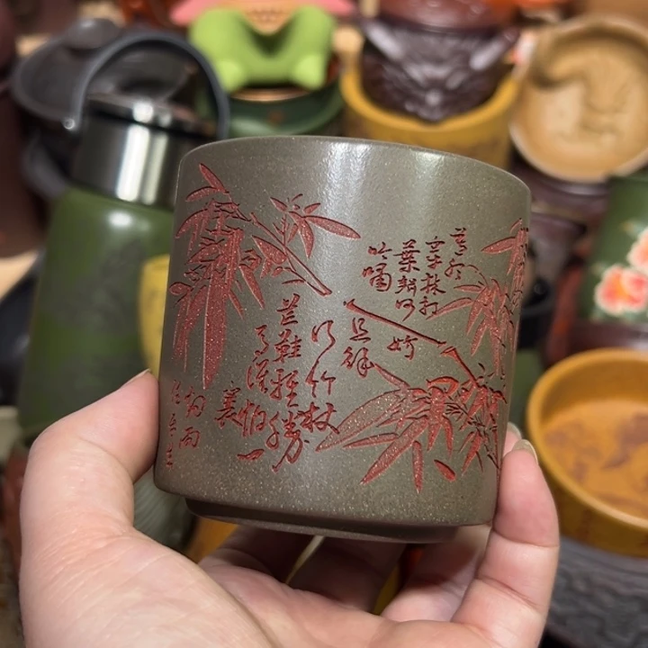 茶杯紫砂宜兴紫砂主人杯