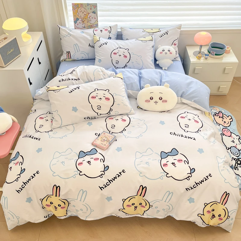 吉伊咔哇2025新款纯棉三件套学生宿舍床单被套全棉卡通四件套床品