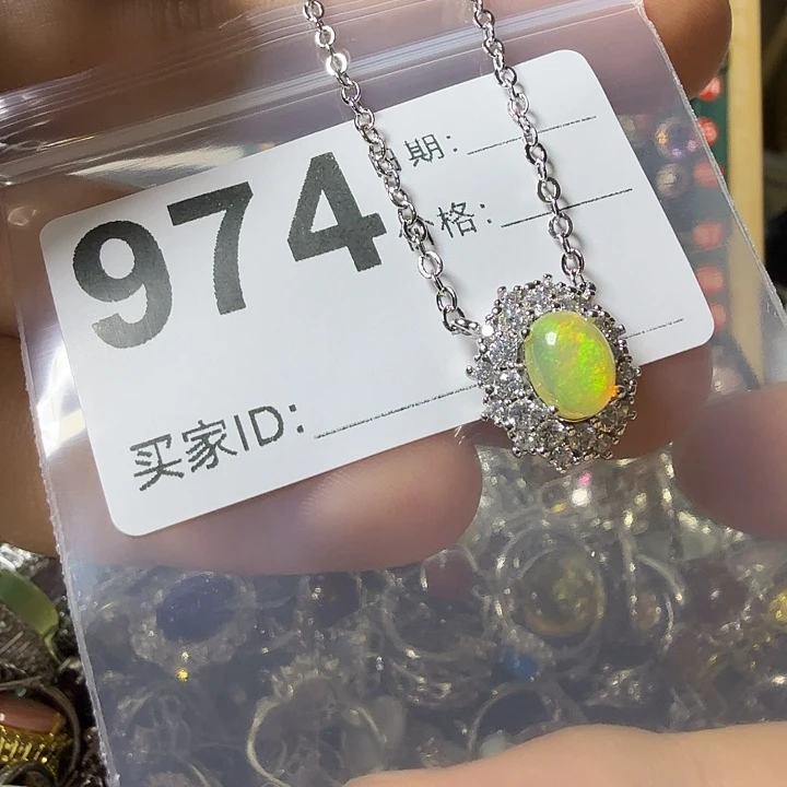 欧泊未镶嵌颈饰彩欧伯项链彩欧伯