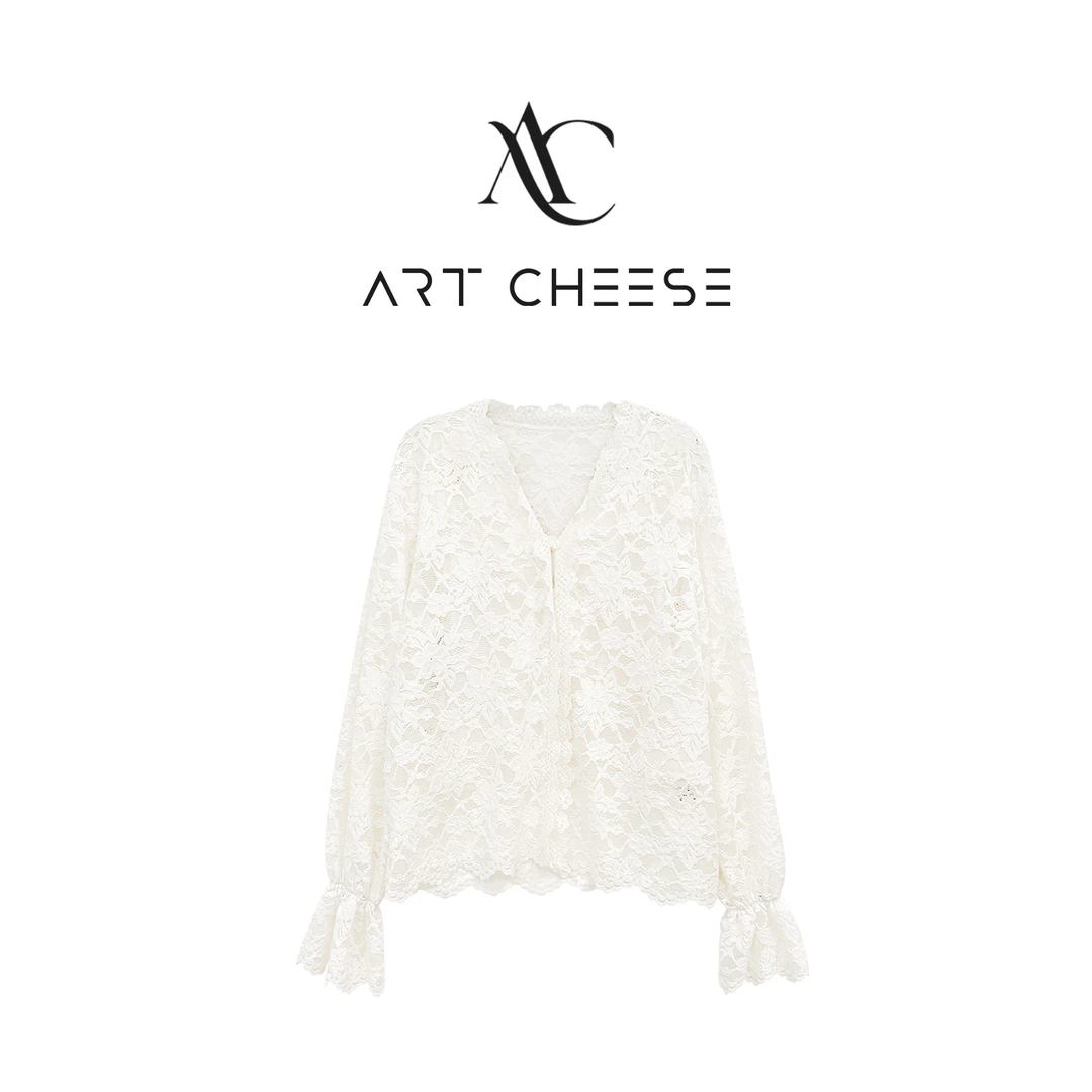 【芝士Cheese】魅力维纳斯 法式设计师重工款时尚气质蕾丝打底