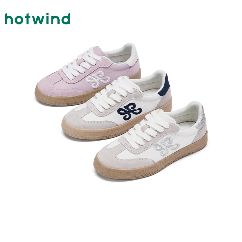 热风秋季新款厚底显瘦T字头轻奢增高时尚学生德训女鞋H14W25V50