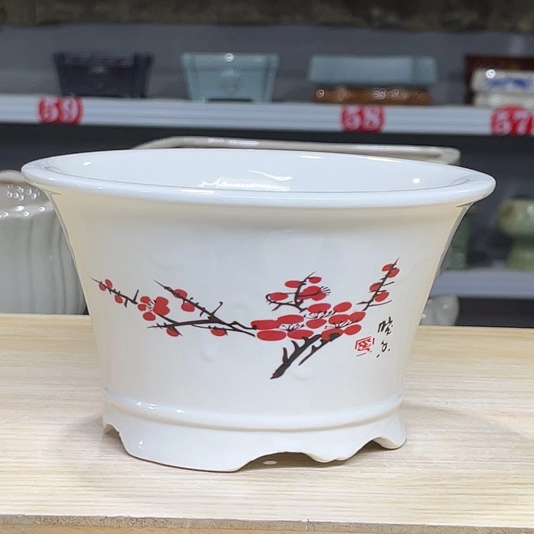 陶瓷绿植多肉微瑕花盆口径15*9