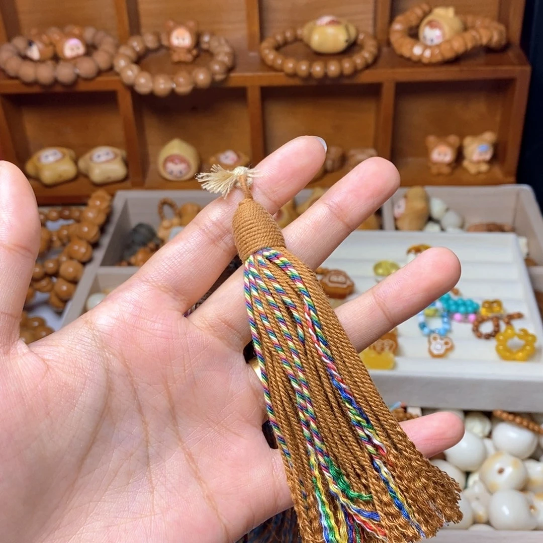 手串猴头核桃棕流苏