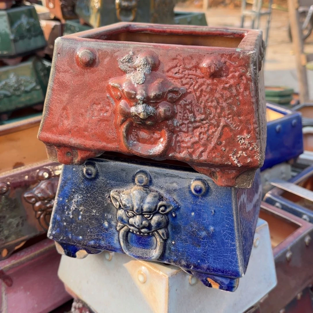 红泥花盆花***酒瑕疵品两个