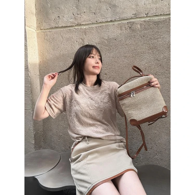 BETTER JOELAY -小版【镜界】百搭时尚宽松短袖T恤瑞丽风KH3023