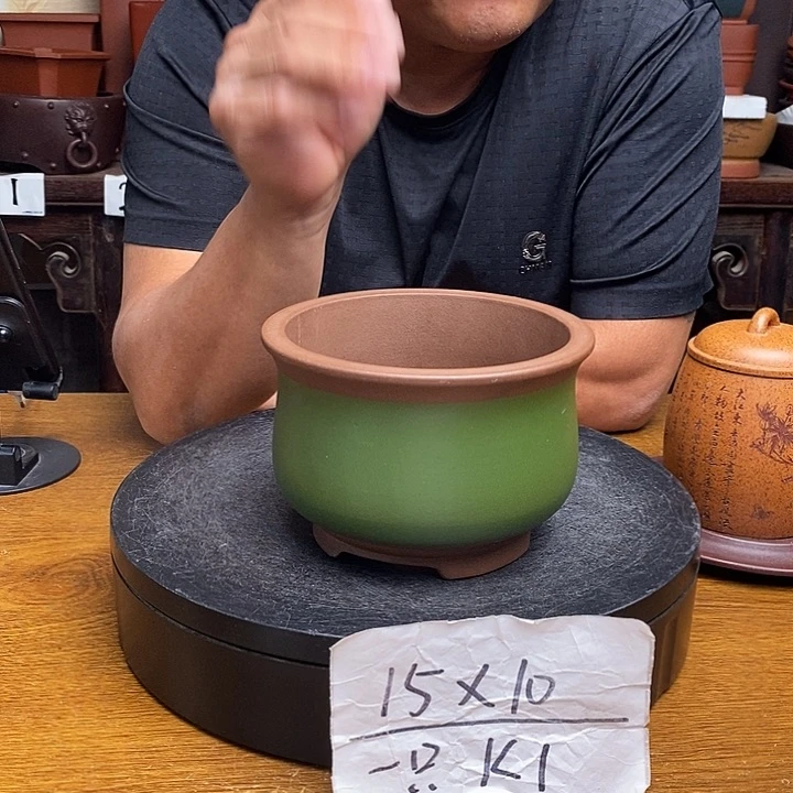 紫砂花盆货号一只KK1