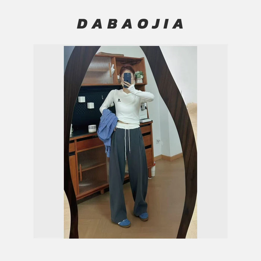 X‘Dan- 韩单一体撞色腰加绒保暖香蕉裤运动长裤 049号 241276