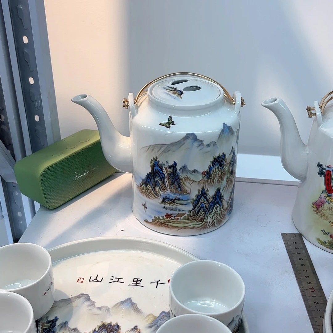 壶千里江山图三斤➕提梁