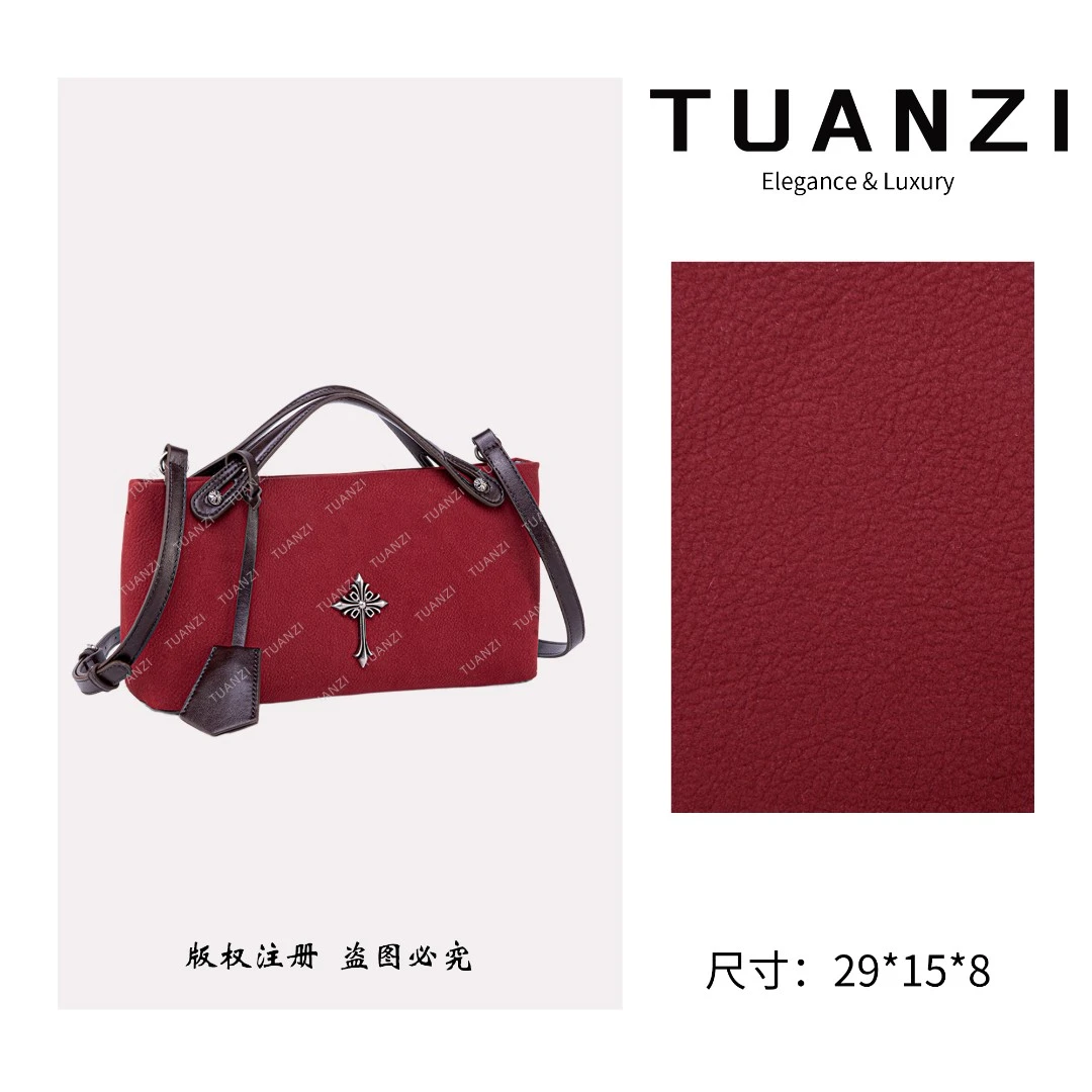 TUANZI『高端玩家』克罗家秋冬新款手提腋下包 QYX-6095-勃垦第红
