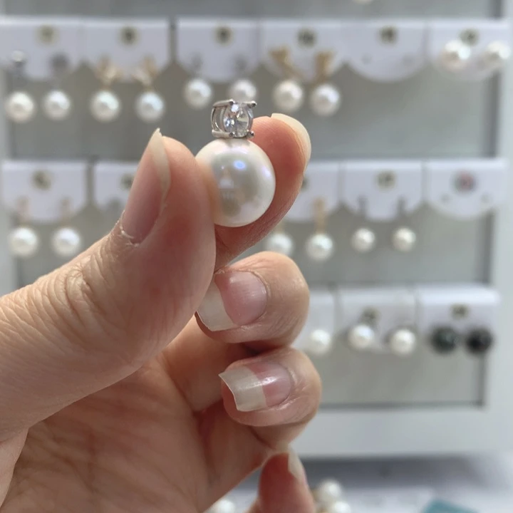 淡水珍珠颈饰银S925镶嵌