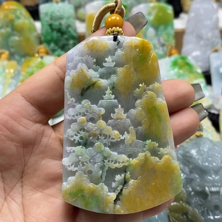 翡翠未镶嵌颈饰天然a货翡翠