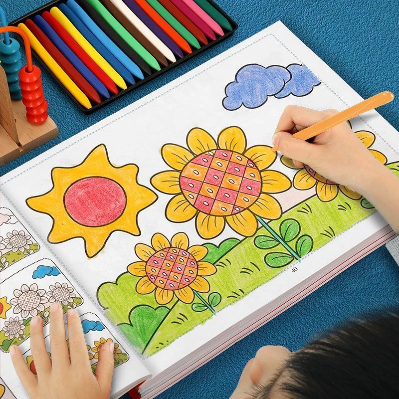 涂色绘画本启蒙涂鸦学画画本儿童画画涂色绘本幼儿园涂色本3-6岁