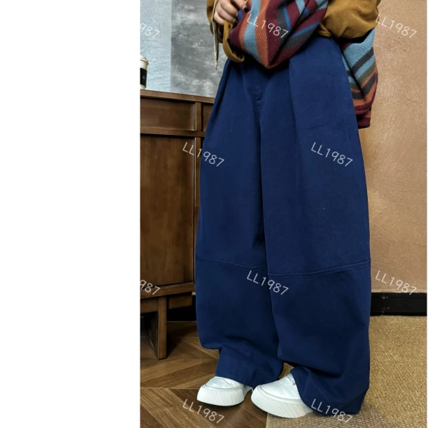 HY罗罗【胯部褶皱】春秋百搭宽松显瘦休闲裤设计师款潮流百搭L163