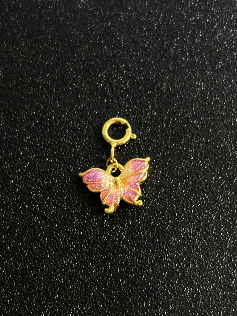 18k金 Au750 小提溜 蝴蝶 珐琅 026