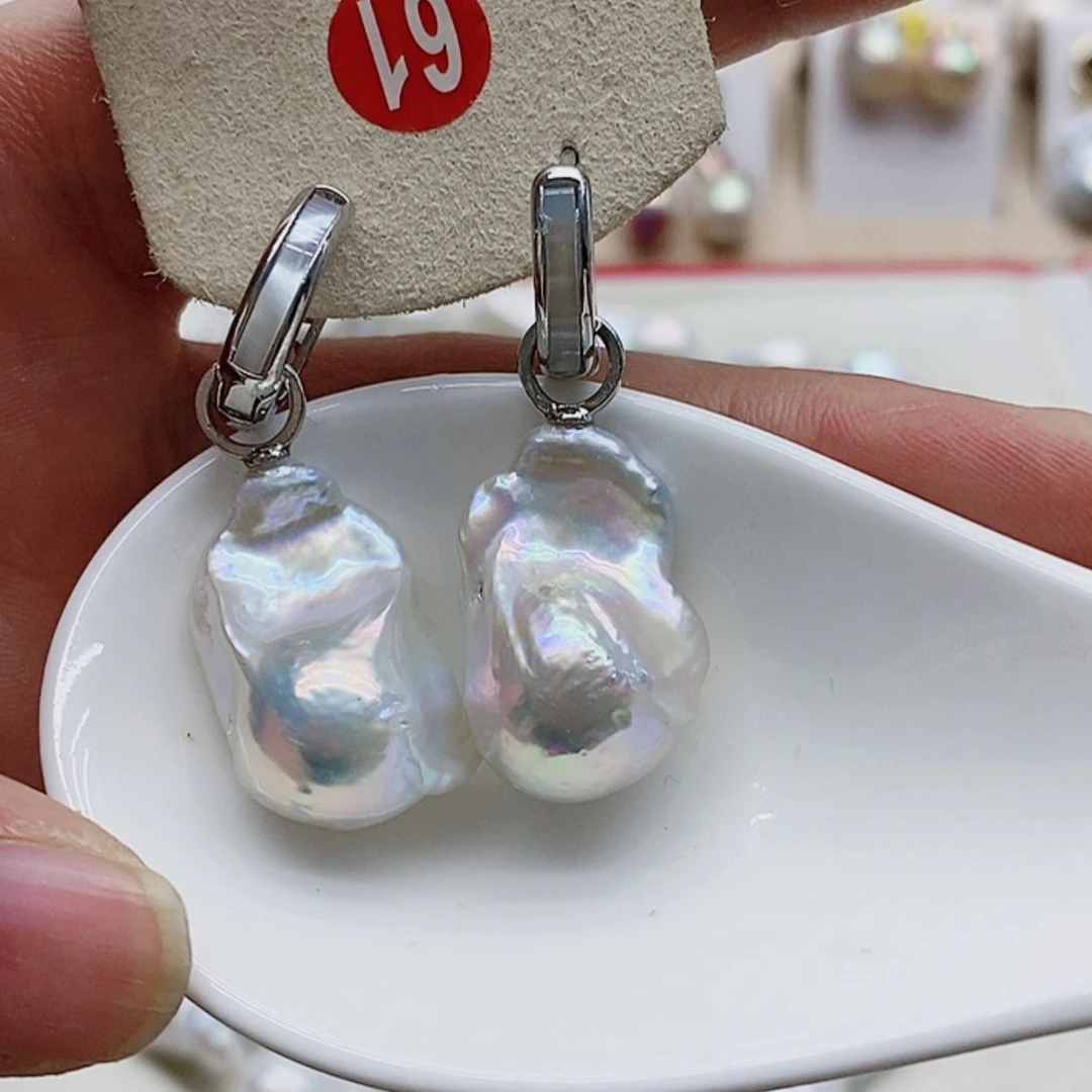 【闪购商品】淡水珍珠耳饰银S925镶嵌