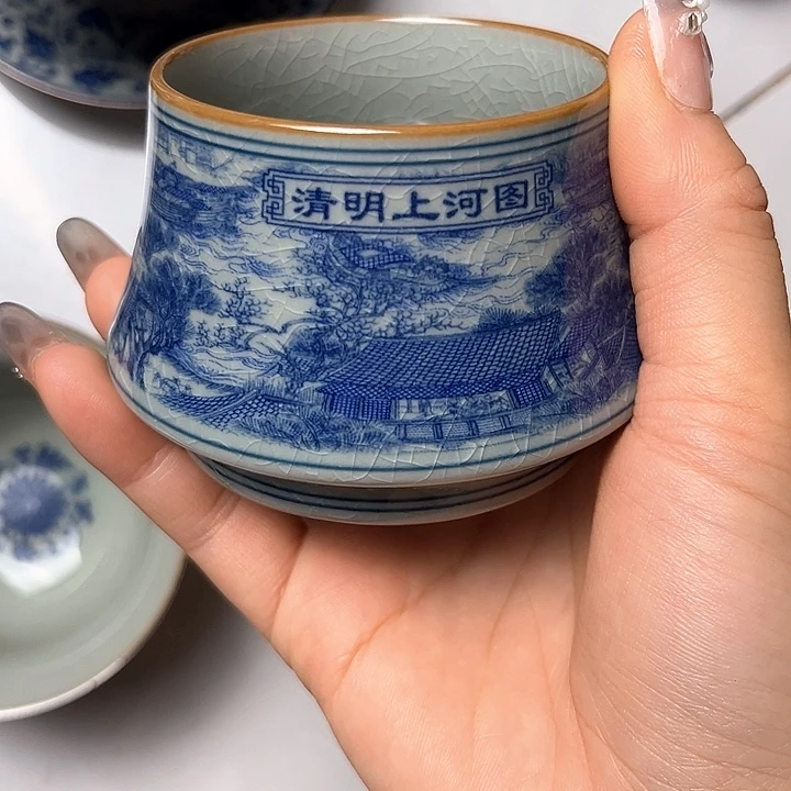 清明上河图茶漏底托