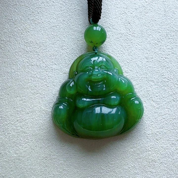 和田玉（碧玉）未镶嵌吊坠(赠链)包容