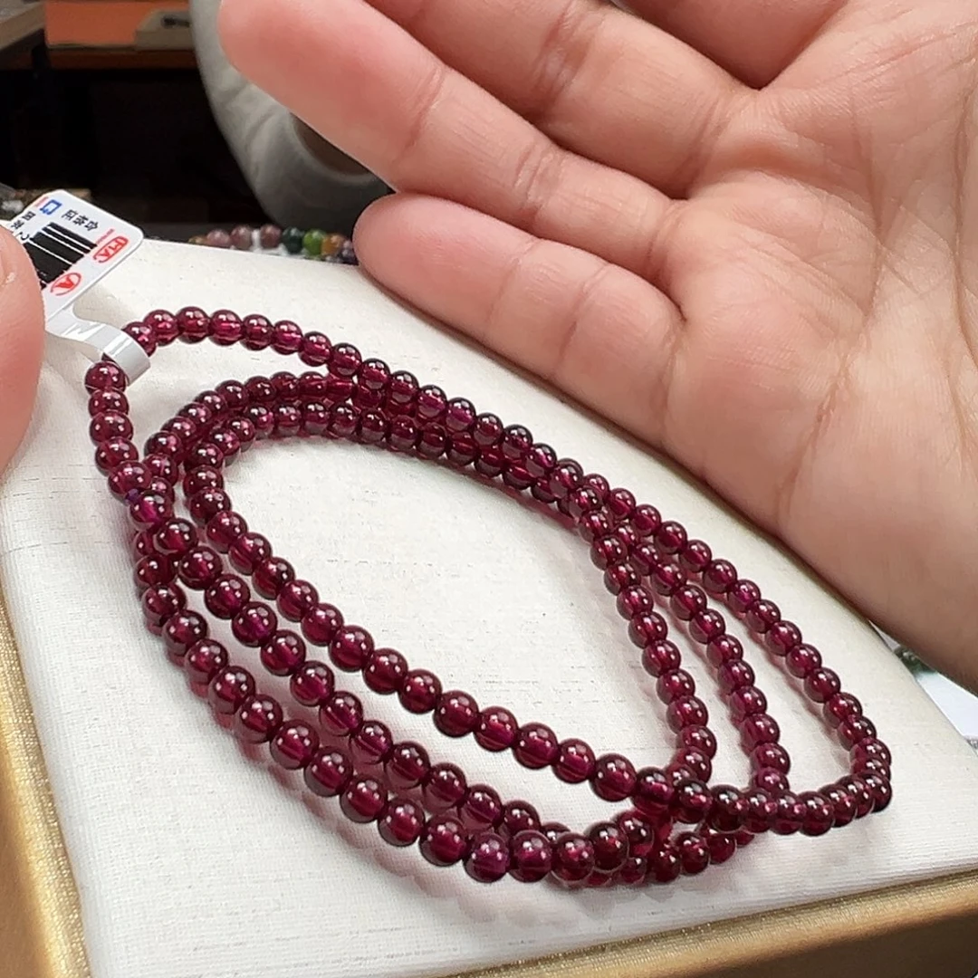 石榴石手串未镶嵌3.5mmmmmm