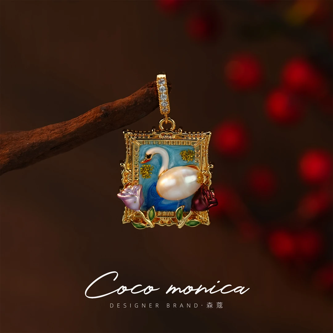 【小霞珠宝】天鹅珍珠吊坠 气质轻奢可爱百搭小众百搭女款吊坠WA803