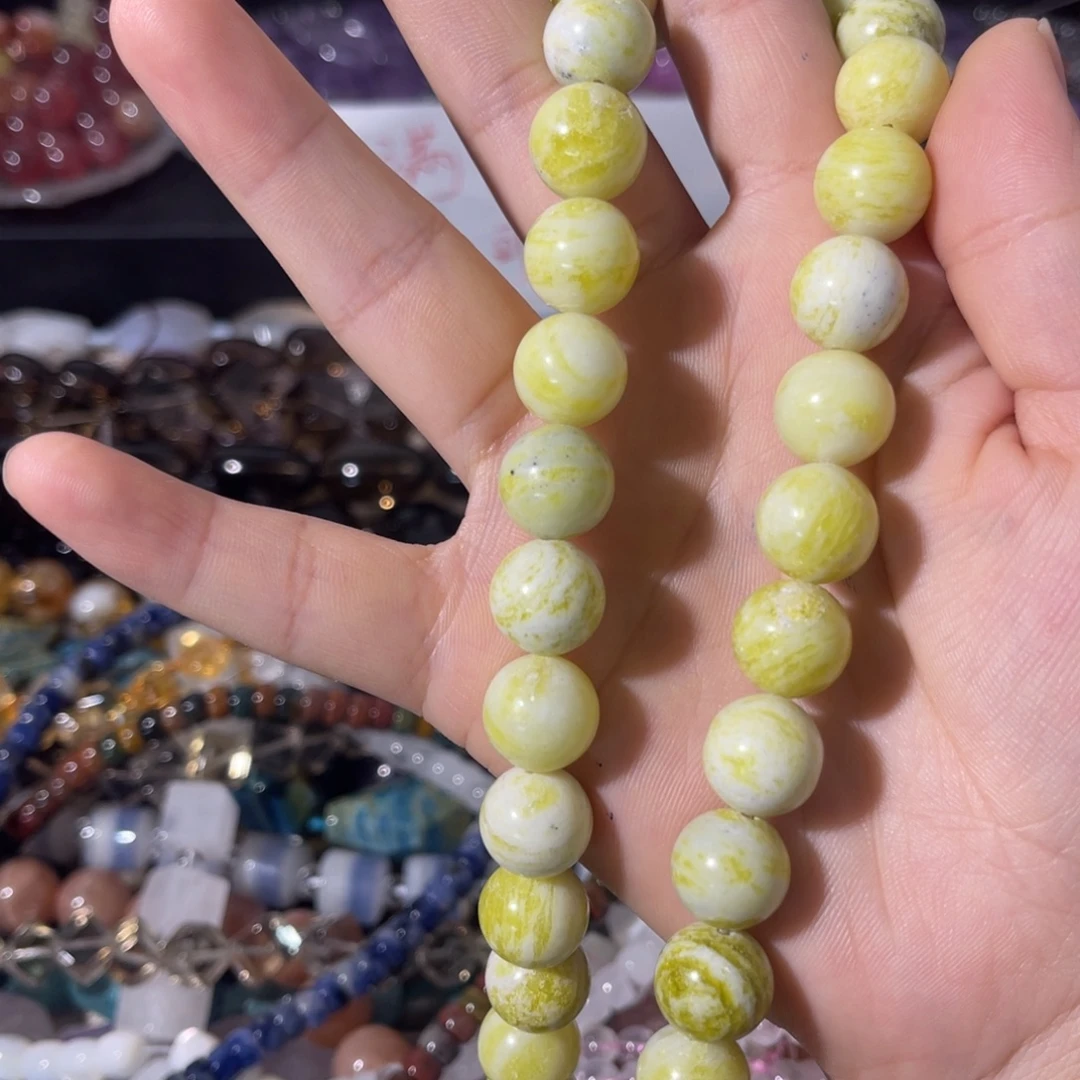 玛瑙/玉髓散珠菜花玉卡12