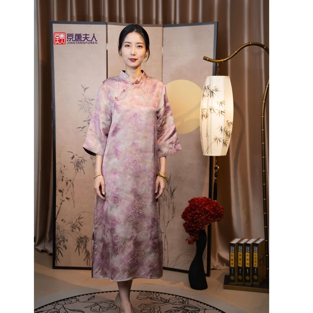 【京唐夫人·棠烟】新中式国风夏季新款小立领女装连衣裙妈妈
