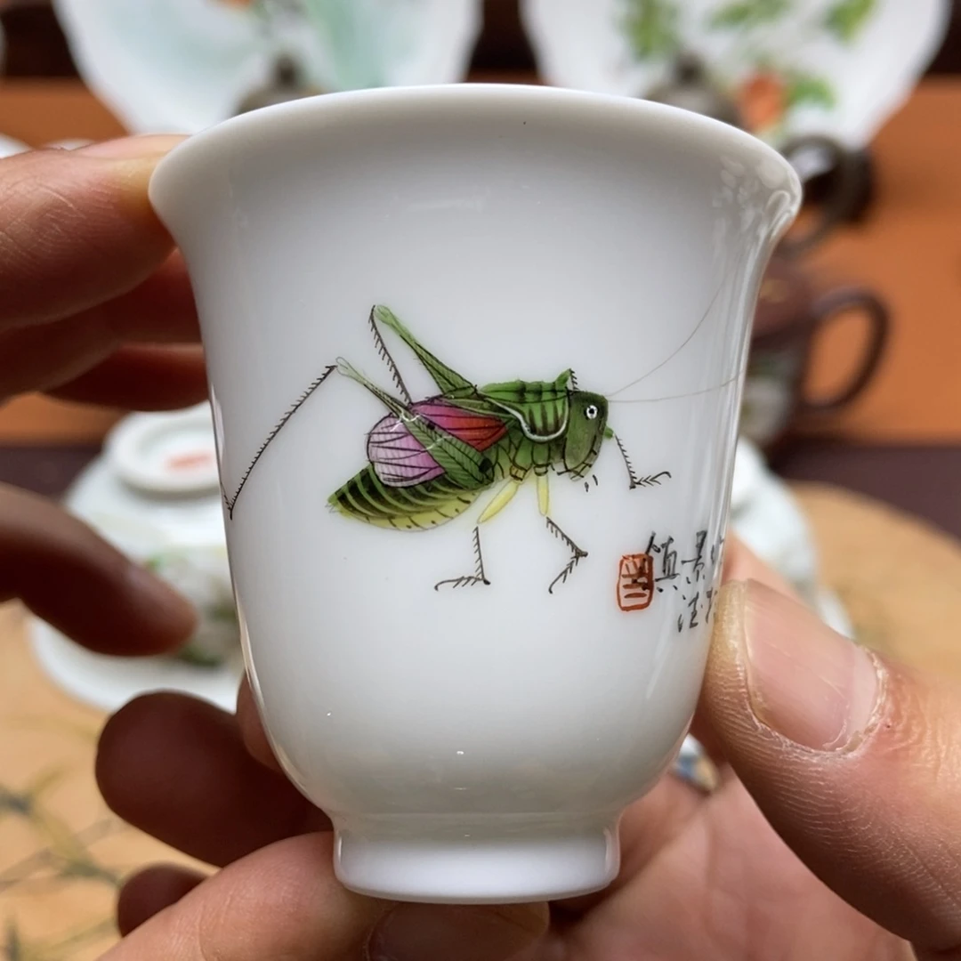 手工珐琅彩蝈蝈杯